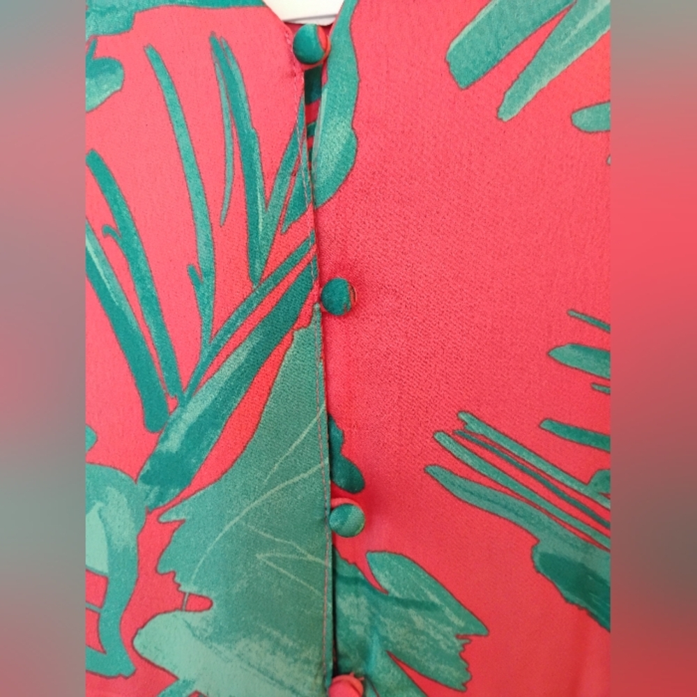 NWT Maxi Dress 2X - Sugarlips Palm Tropics Pismo Button Down Flutter Sleeve - Picture 8 of 12